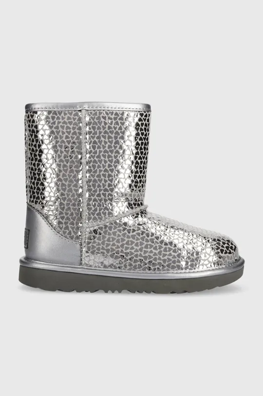 srebrna Dječje kožne cipele za snijeg UGG KIDS CLASSIC II GEL HEARTS Za djevojčice