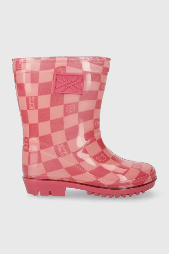 рожевий Дитячі гумові чоботи United Colors of Benetton Для дівчаток