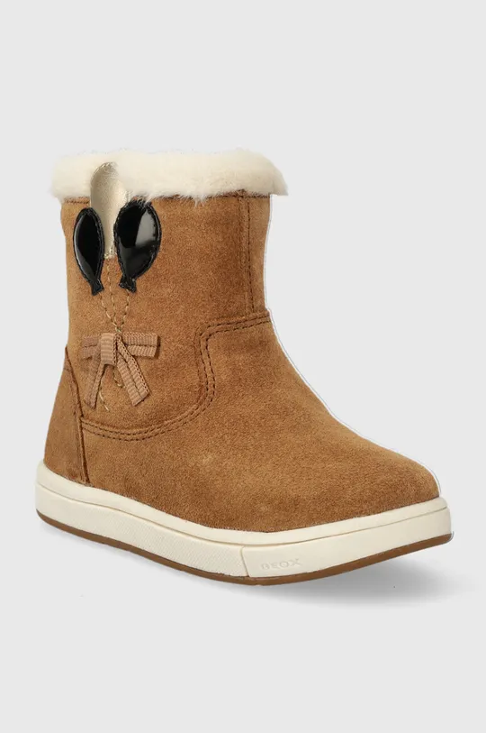Dječje cipele za snijeg od brušene kože Geox smeđa