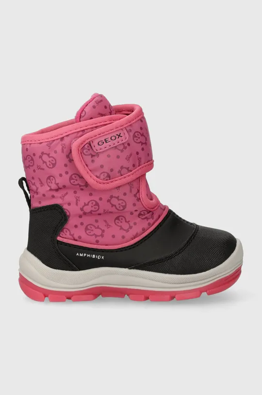 чорний Дитячі зимові черевики Geox B263WG 0BCMN B FLANFIL B ABX Для дівчаток