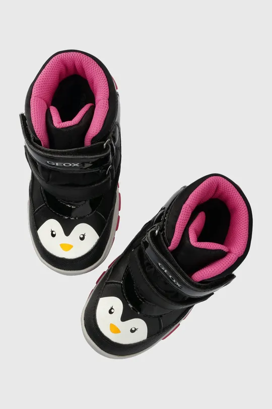 чорний Дитячі зимові черевики Geox B363WA 054FU B FLANFIL B ABX Для дівчаток