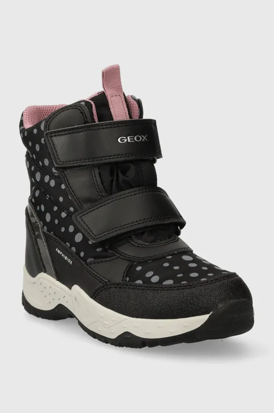 Detské zimné topánky Geox čierna