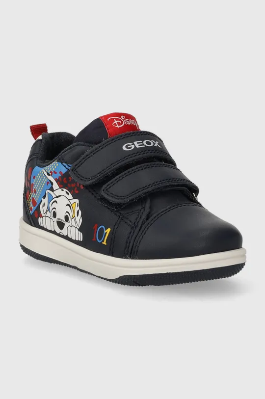 Geox sneakersy skórzane dziecięce x Disney granatowy