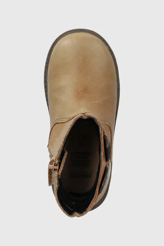 коричневый Детские кожаные зимние ботинки Geox B362FB 0CLNF B HYNDE