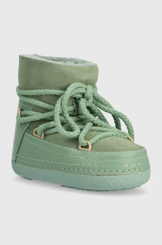 Παιδικές δερμάτινες μπότες χιονιού Inuikii πράσινο