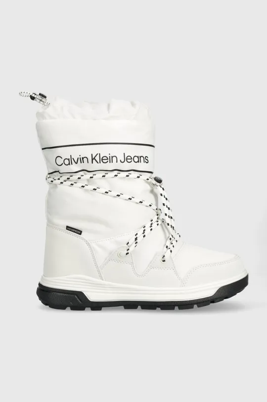 biały Calvin Klein Jeans śniegowce dziecięce Dziewczęcy
