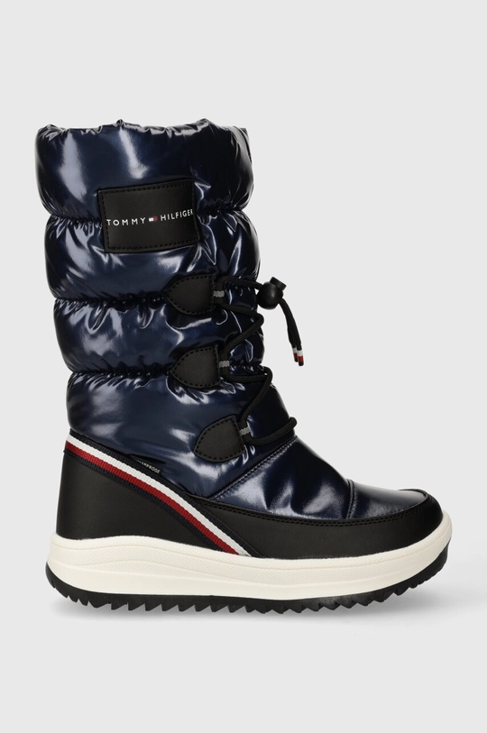 granatowy Tommy Hilfiger śniegowce dziecięce Dziewczęcy