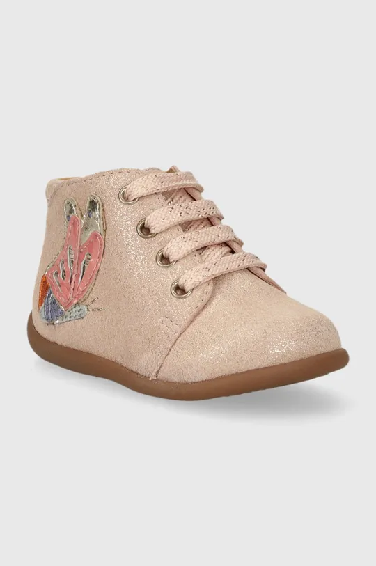 Pom D'api scarpe basse in pelle bambini STAND-UP FLY beige