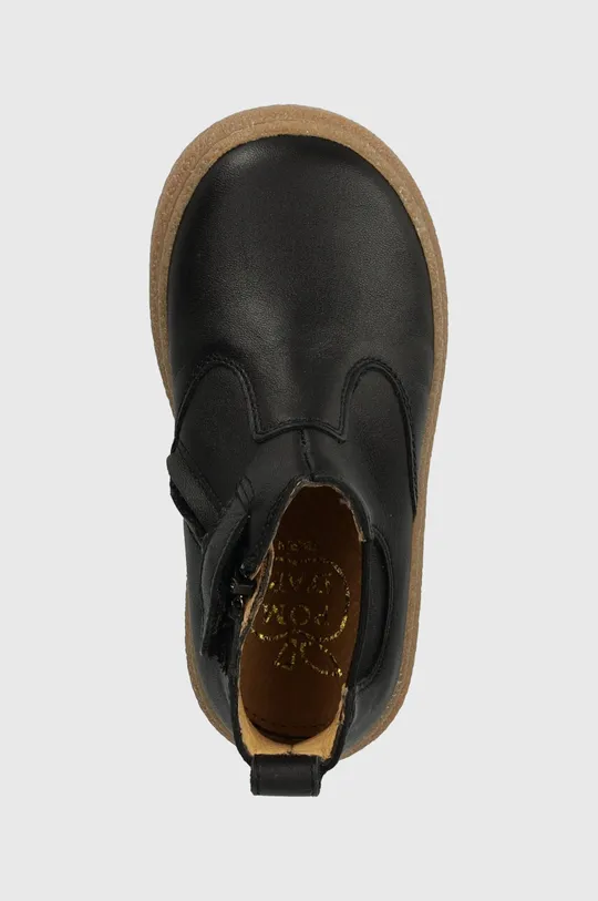 čierna Detské kožené topánky chelsea Pom D'api TRIX JOD ZIP