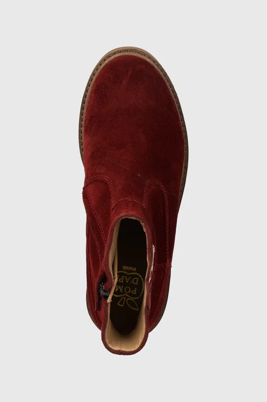 burgundské Detské semišové topánky Pom D'api SISTER LOVE