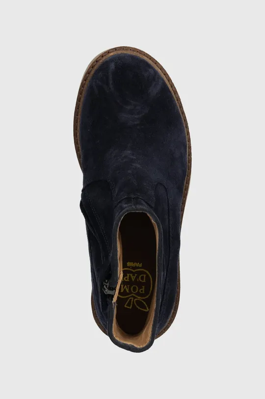 тёмно-синий Детские замшевые ботинки Pom D'api SISTER BOOTS