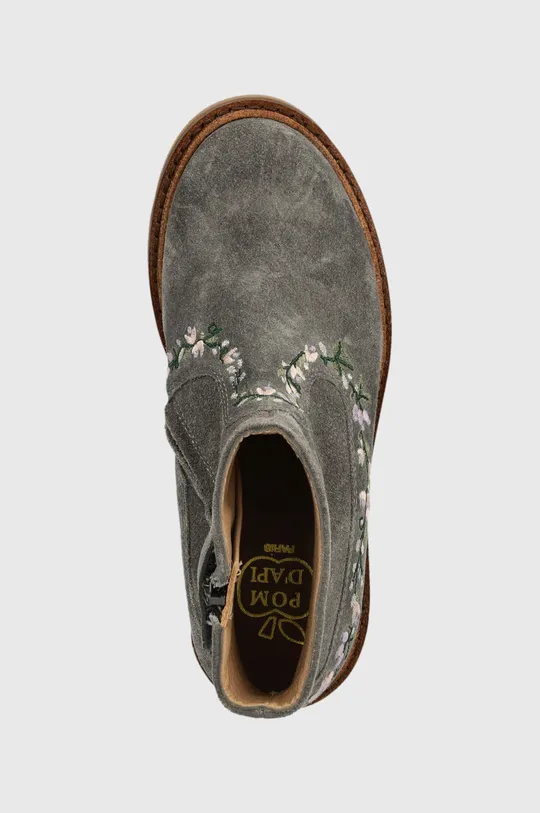 sivá Detské semišové topánky Pom D'api SISTER BRODI