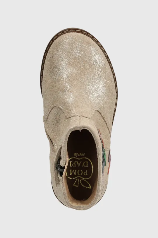 béžová Detské semišové topánky Pom D'api CITY COLIBRI