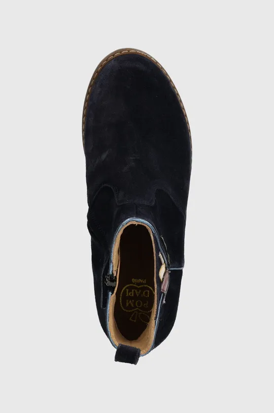 тёмно-синий Детские замшевые ботинки Pom D'api CITY FLORA