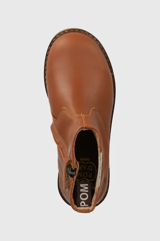 коричневий Дитячі шкіряні черевики Pom D'api TRIP JODZIP