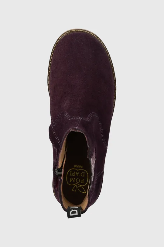 фиолетовой Детские замшевые ботинки Pom D'api TRIP JODZIP