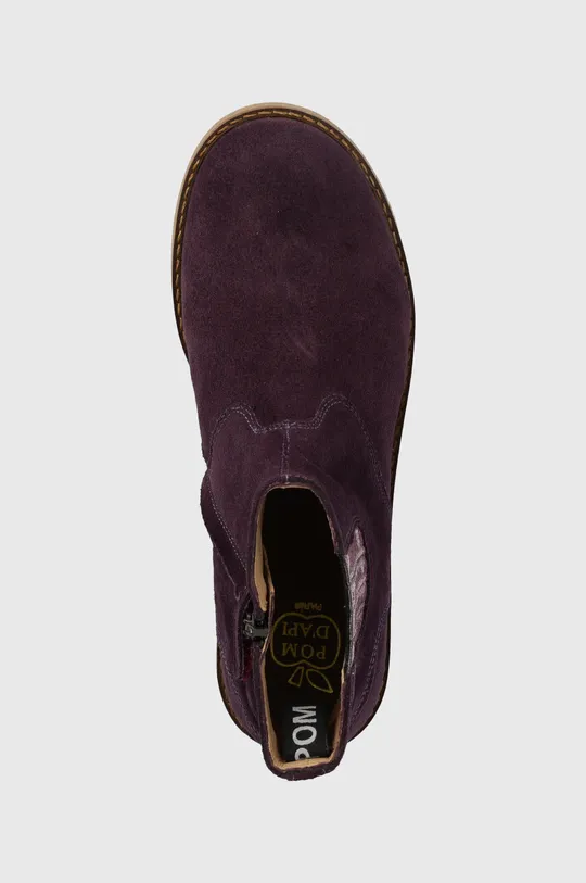 фиолетовой Детские замшевые ботинки Pom D'api TRIP JODZIP