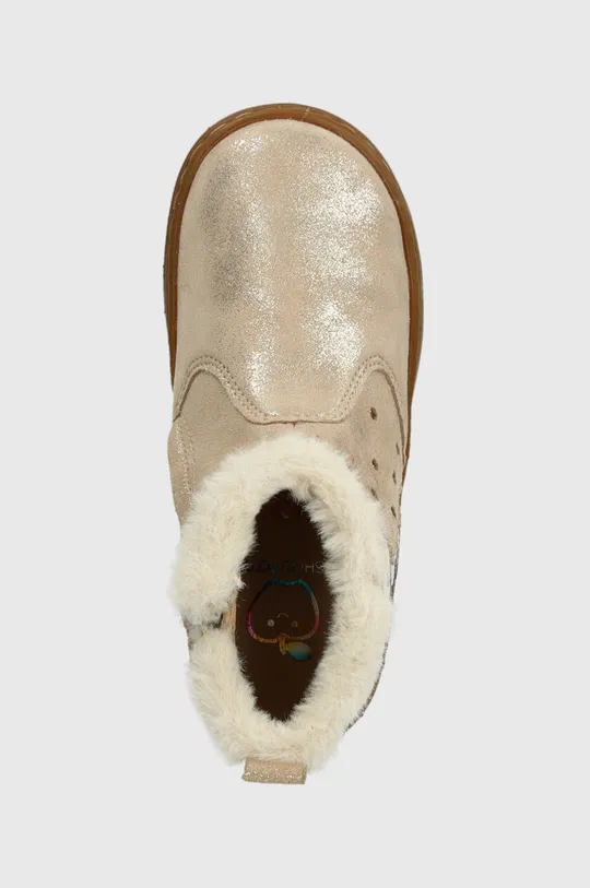 béžová Detské zimné semišové topánky Shoo Pom