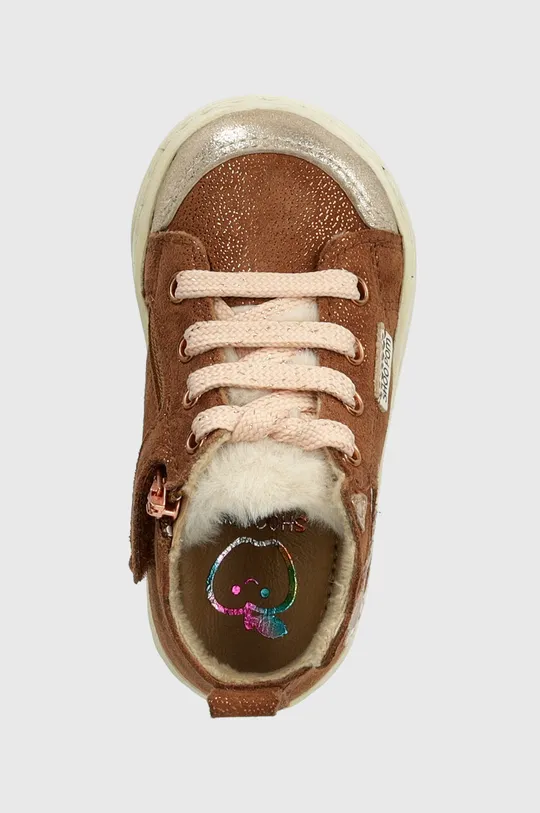 коричневий Дитячі замшеві зимові черевики Shoo Pom