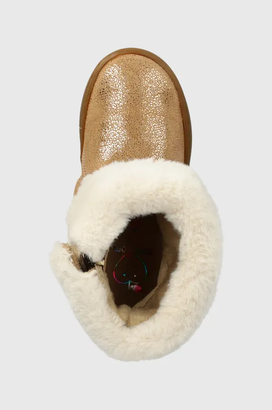 hnedá Detské zimné semišové topánky Shoo Pom