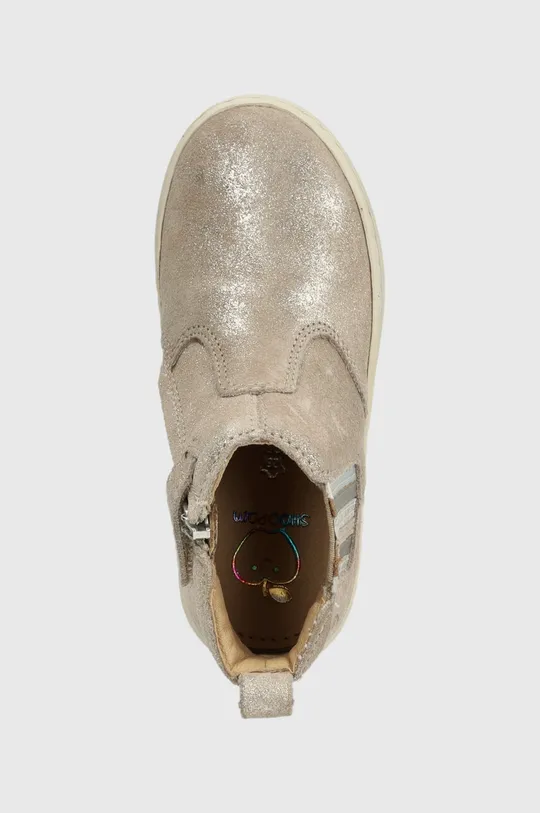 béžová Detské semišové topánky chelsea Shoo Pom
