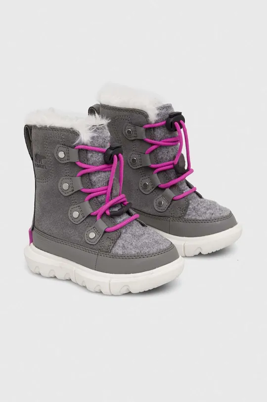 Παιδικές μπότες χιονιού Sorel CHILDRENS SOREL EXPLORER™ LACE WP γκρί