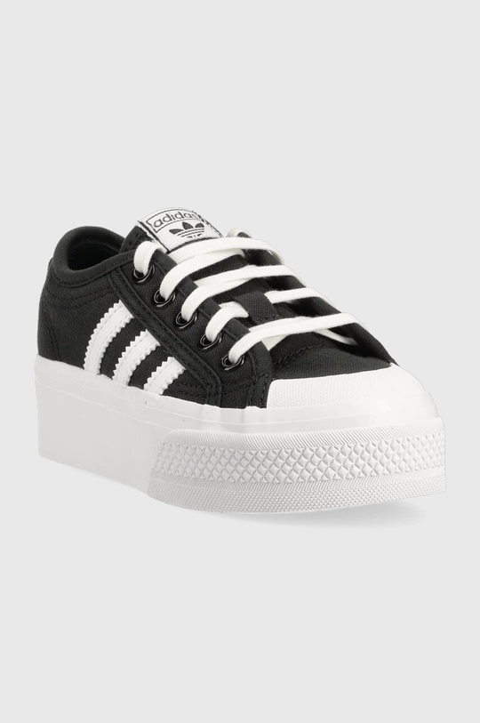 adidas Originals tenisówki dziecięce NIZZA PLATFORM C czarny