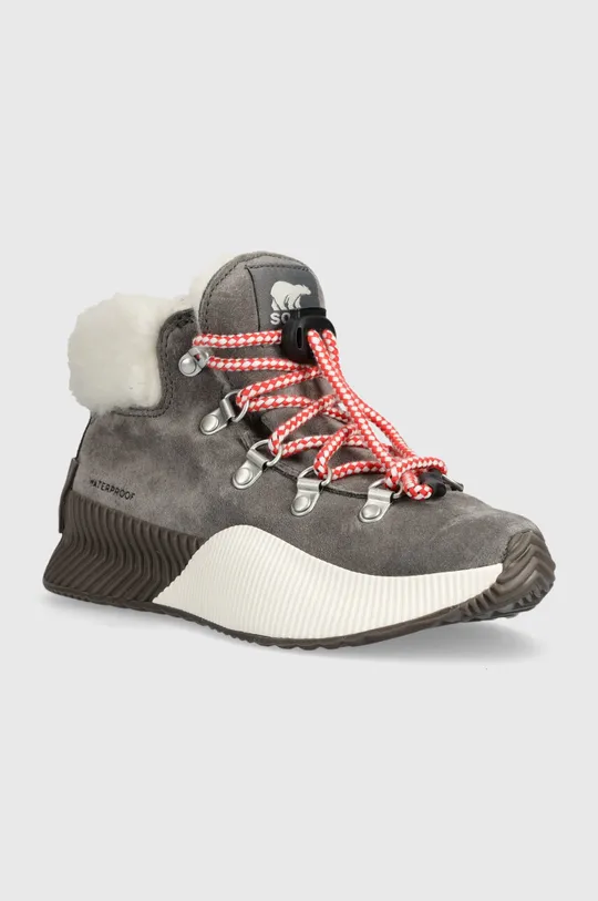 Дитячі замшеві зимові черевики Sorel 1979101 YOUTH ONA CONQUEST FELT сірий
