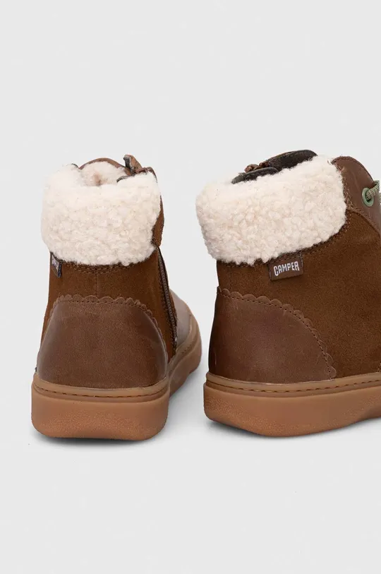 Dječje zimske kožne cipele Camper Kiddo Kids Vanjski dio: Prirodna koža Unutrašnji dio: Tekstilni materijal Potplat: Sintetički materijal