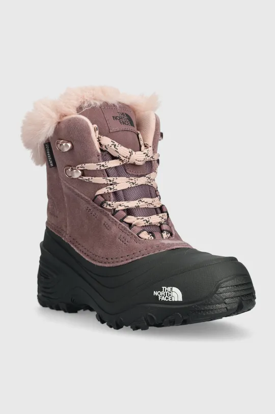 The North Face buty zimowe dziecięce Y SHELLISTA V LACE WP fioletowy