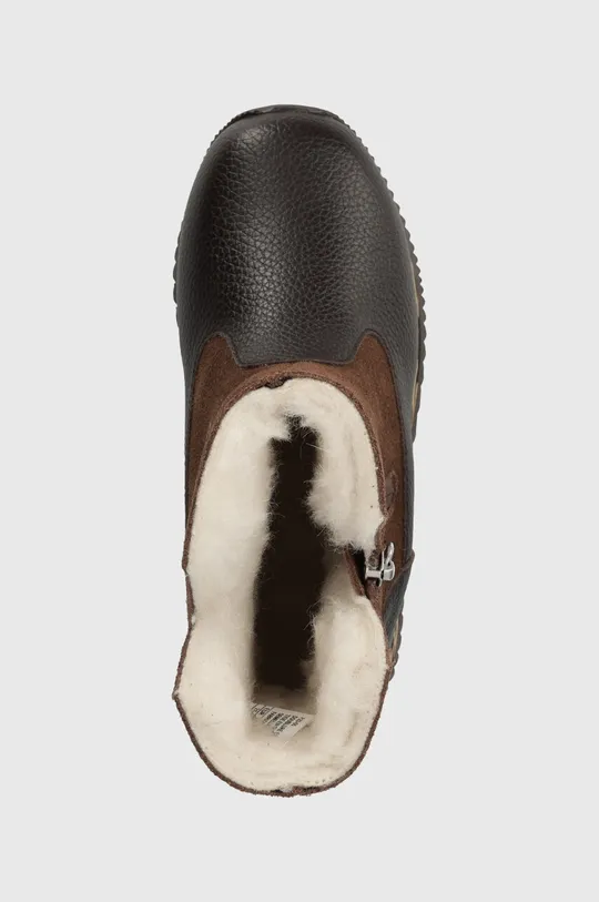 коричневый Детские кожаные зимние ботинки Emu Australia K12941 Baker
