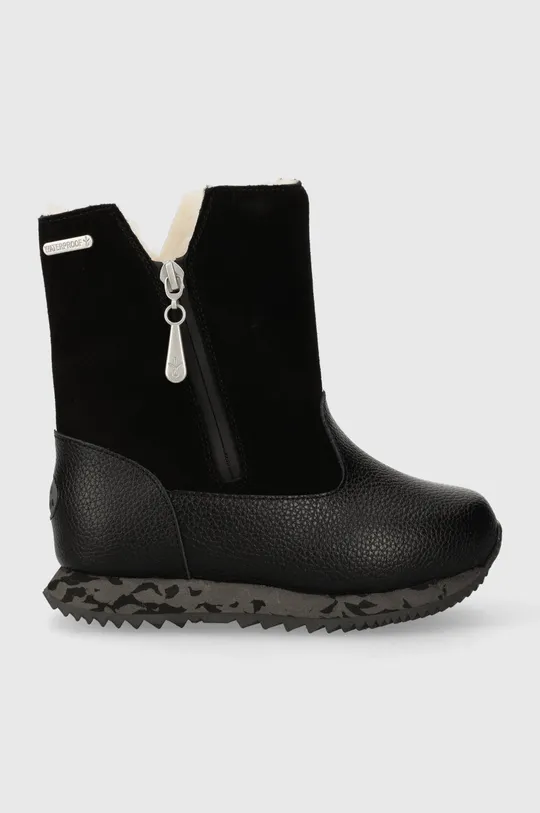 čierna Detské zimné kožené topánky Emu Australia K12941 Baker Detský
