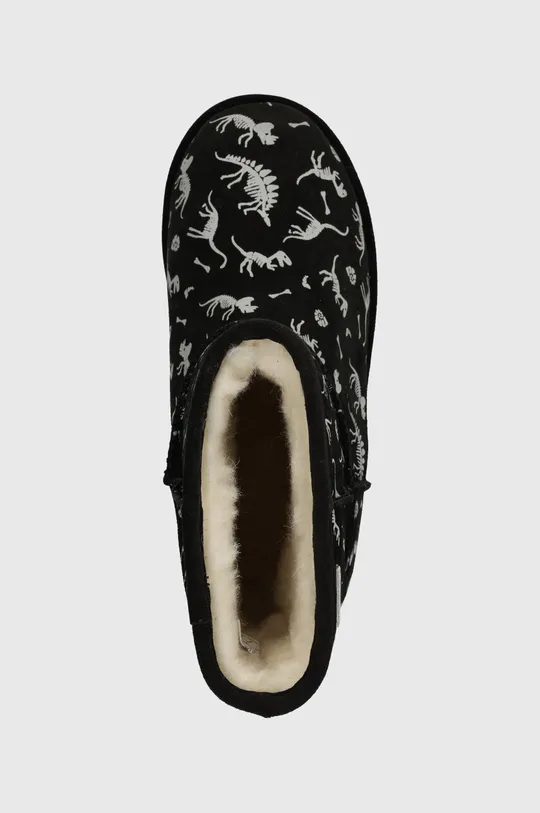 μαύρο Παιδικές δερμάτινες χειμερινές μπότες Emu Australia K12948 Reflective Dino Brumby