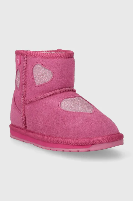 Детские замшевые сапоги Emu Australia K12958 Barton Heart розовый