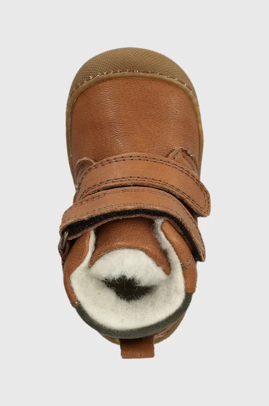 коричневый Детские кожаные зимние ботинки Primigi