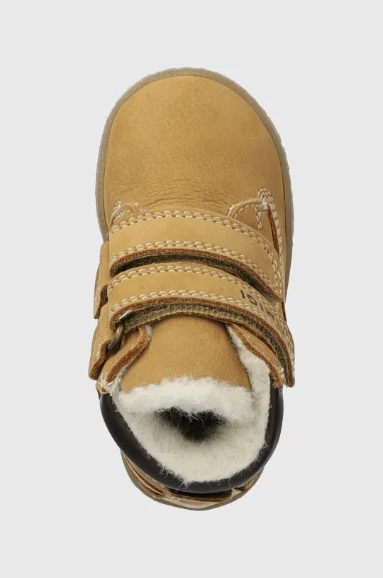 бежевый Детские кожаные зимние ботинки Primigi