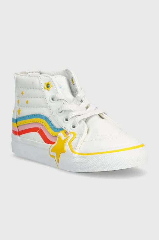Παιδικά πάνινα παπούτσια Vans SK8-Hi Zip Rainbow Star λευκό