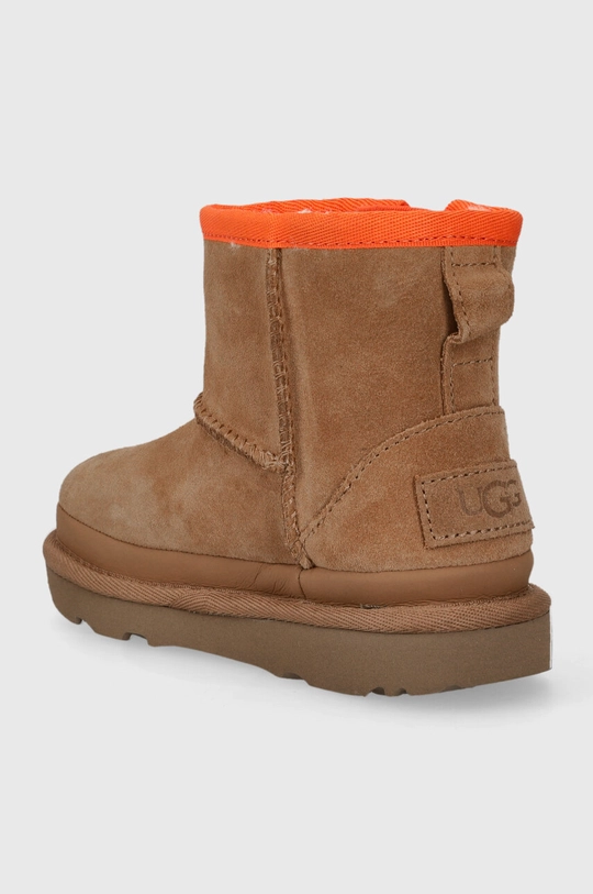 Dječje zimske čizme UGG T CLASSIC MINI ZIPPER TAPE LOGO Vanjski dio: Sintetički materijal, Brušena koža Unutrašnji dio: Tekstilni materijal Potplat: Sintetički materijal