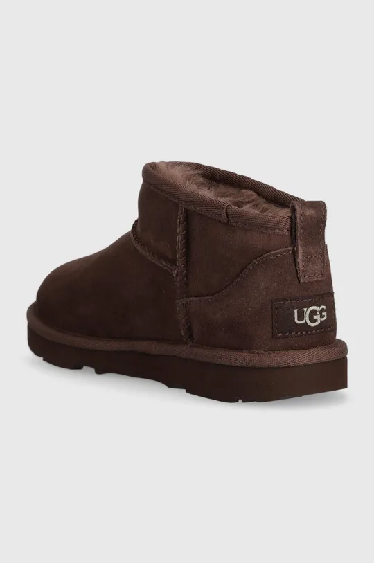 Detské semišové snehule UGG KIDS CLASSIC ULTRA MINI Zvršok: Semišová koža Vnútro: Textil, Vlna Podrážka: Syntetická látka