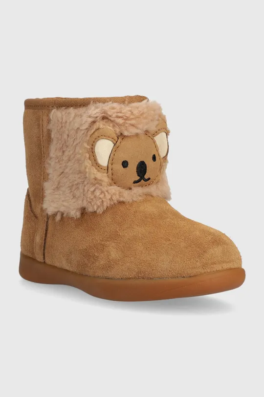 UGG śniegowce zamszowe dziecięce T KOALA STUFFIE beżowy