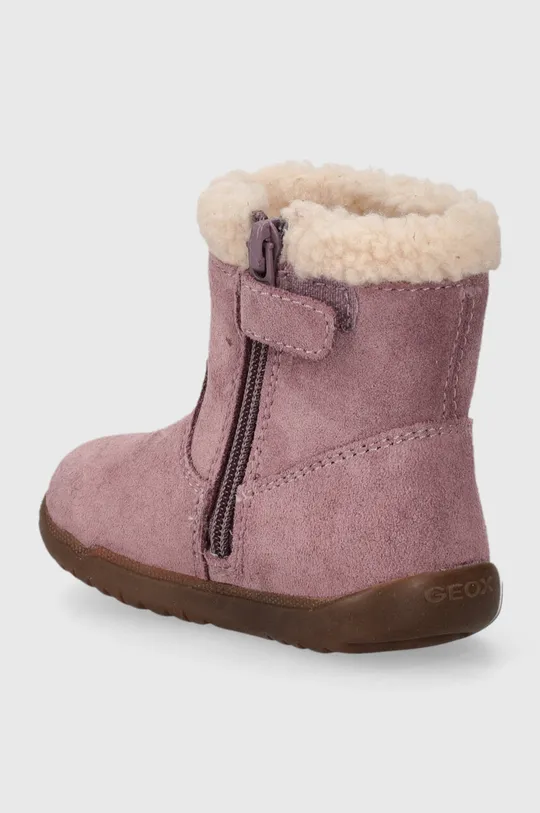 Otroški zimski čevlji iz semiša Geox Zunanjost: Semiš usnje Notranjost: Tekstilni material Podplat: Sintetični material