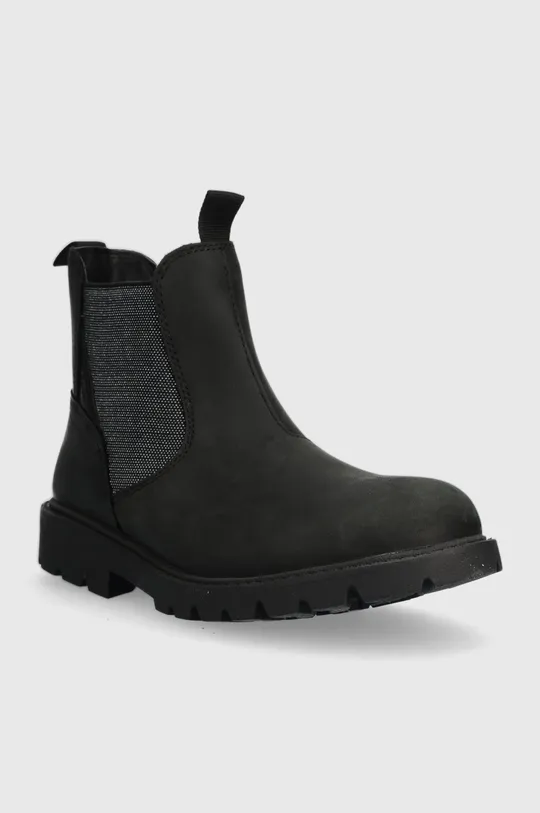 Detské zimné semišové topánky Geox J36EXB 00045 J SHAYLAX čierna
