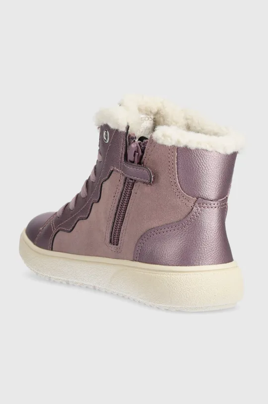 Detské zimné topánky Geox Zvršok: Syntetická látka, Prírodná koža Vnútro: Textil Podrážka: Syntetická látka