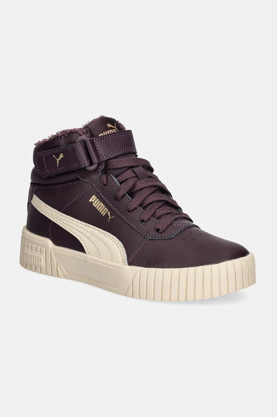 Puma sneakersy dziecięce Carina 2.0 Mid WTR Jr imitacja skóry licowej fioletowy 387380