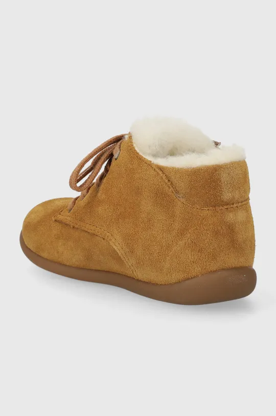 Detské zimné semišové topánky Pom D'api STAND-UP DERBY FUR Zvršok: Semišová koža Vnútro: Textil Podrážka: Syntetická látka