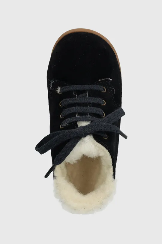 tmavomodrá Detské zimné semišové topánky Pom D'api STAND-UP DERBY FUR