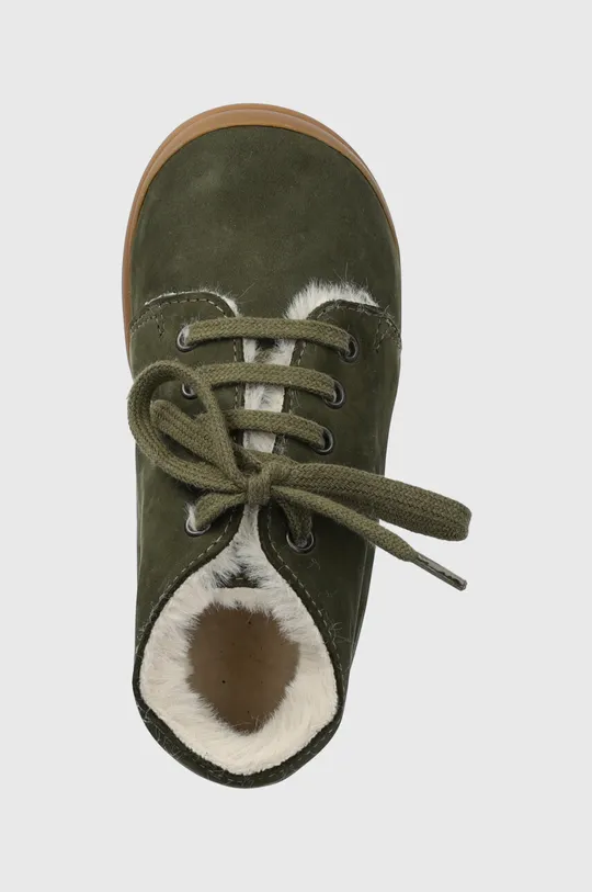 зелений Дитячі замшеві зимові черевики Pom D'api FLEX-UP BOTTINE FUR