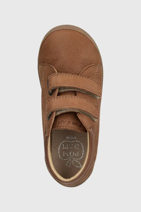 коричневий Дитячі шкіряні туфлі Pom D'api
