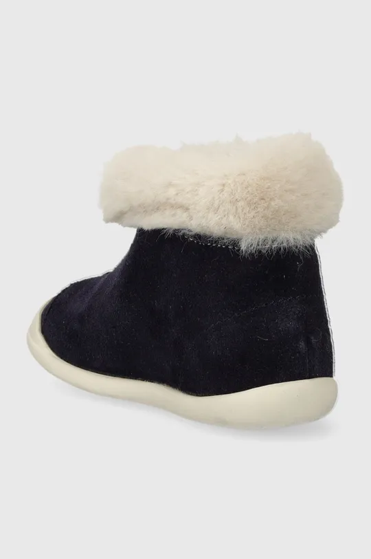 Otroški zimski čevlji iz semiša Pom D'api SWEET ZIP FUR Zunanjost: Semiš usnje Notranjost: Tekstilni material Podplat: Sintetični material
