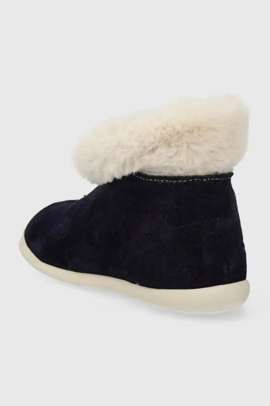 Detské zimné semišové topánky Pom D'api SWEET ZIP FUR Zvršok: Semišová koža Vnútro: Textil Podrážka: Syntetická látka